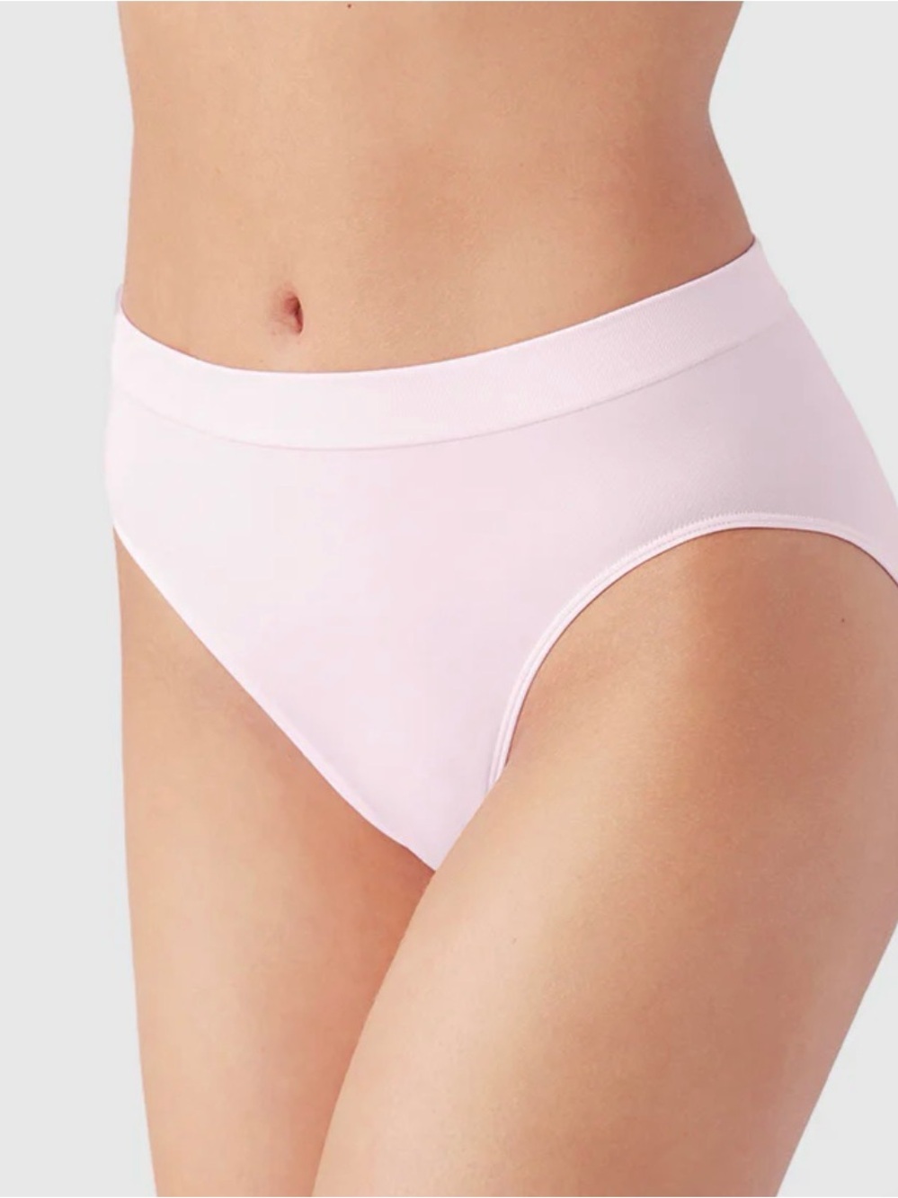 Wacoal B-Smooth Light Pink Seamless Hi-Cut Panty - Women’s Large